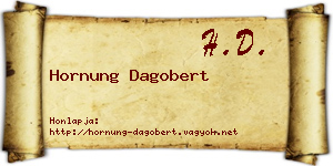 Hornung Dagobert névjegykártya